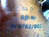 Numer RBNR wypalony na cholewce